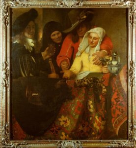 Bij de koppelaarster door Jan Vermeer van Delft